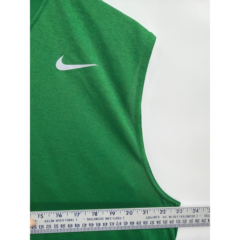Nike Mens Dri-FIT Sleeveless Training Shirt Green Large Gym Basketball - Picture 3 of 7